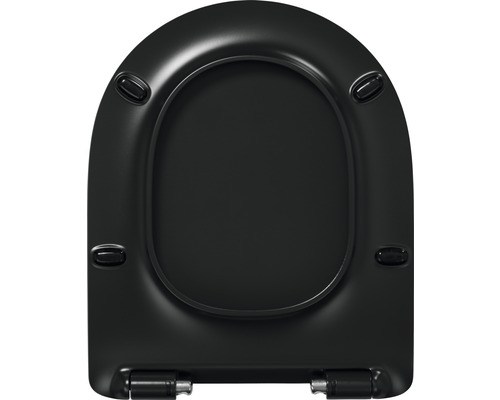 Schwarzer Toilettensitz