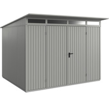 Gartenhaus Hörmann EcoStar Trend-P Typ 3 RAL9007 Doppeltür 312,7 x 283,4 cm grau