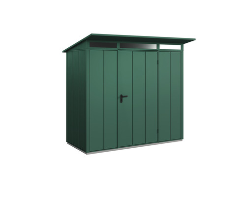 Gartenhaus Hörmann EcoStar Elegant-P Typ 1 RAL6005 Einzeltür 238 x107,8 cm grün