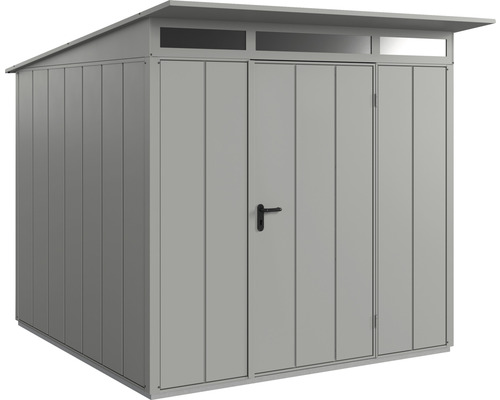 Gartenhaus Hörmann EcoStar Elegant-P Typ 2 RAL9007 Einzeltür 238 x 238 cm grau