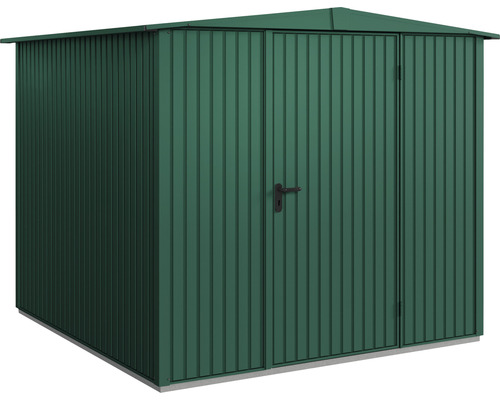 Gerätehaus Hörmann EcoStar Premiumline Trend-S Typ 2 RAL6005 Einzeltür 258,8 x 247,7 cm grün Metall Gerätehaus mit Tür