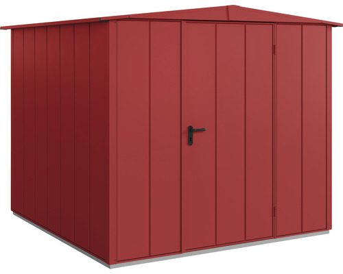 Gerätehaus Hörmann EcoStar Premiumline Elegant-S Typ 2 RAL3004 Einzeltür 258,8 x 247,7 cm rot Gerätehaus aus Metall mit Doppeltür