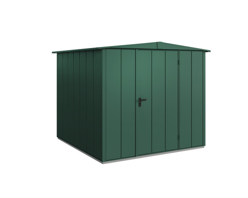 Gerätehaus Hörmann EcoStar Premiumline Elegant-S Typ 2 RAL6005 Einzeltür 258,8 x 247,7 cm grün Metall Gerätehaus mit Tür