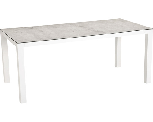 Gartentisch Best Houston 160 x 153 x 75 cm eckig Aluminium weiß silber
