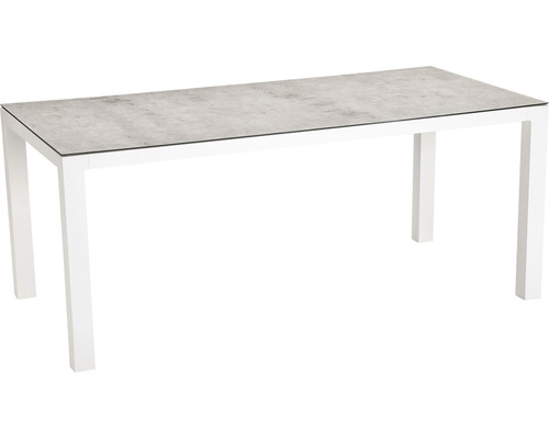 Gartentisch Best Houston 210 x 156 x 75 cm eckig Aluminium weiß silber