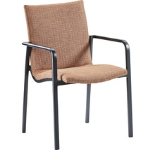 Stuhl mit Armlehnen und Stoffbezug