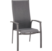 Gartenstuhl mit Armlehnen und hoher Rückenlehne