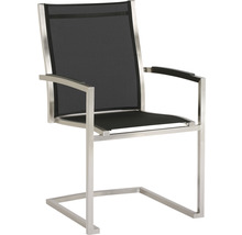 Gartenstuhl mit Edelstahlrahmen und Textilbespannung