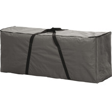 Graue Aufbewahrungstasche mit schwarzen Tragegriffen