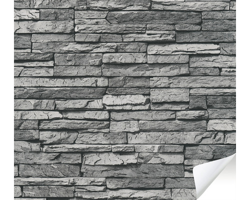 Tapete selbstklebend 38589-1 Naturstein 3D grau 8,40 x 0,53 m Tapete in Steinoptik für die Wandgestaltung