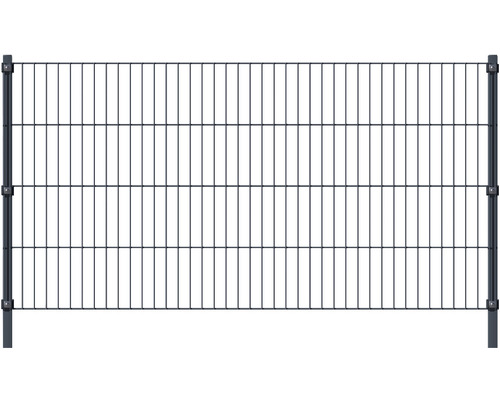 Doppelstabmattenzaun mit Zaunpfosten