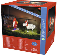 Konstsmide LED Acryl Weihnachtsmann/Rentier, ww