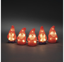 Lichterkette mit fünf Zwergenfiguren