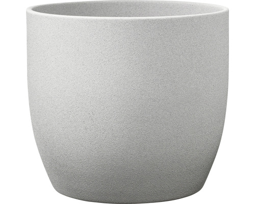Übertopf Soendgen Basel Stone Keramik Ø 14 cm H 13 cm hellgrau Runder Pflanztopf aus Steinzeug