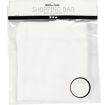 Baumwolltasche in transparenter Verpackung, Größe 28 x 30 cm