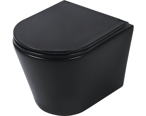 Wand-Tiefspül-WC aus Keramik mit WC-Sitz