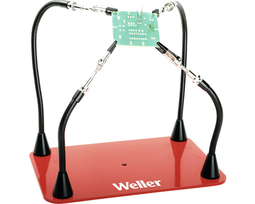 Dritte Hand mit Krokodilklemmen zum Halten von Elektronikbauteilen während des Lötens