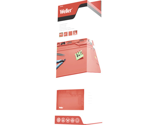 Weller WLACCWSM1-02 Anti-Rutsch Matte für Lötarbeiten Größe „groß“, Rot