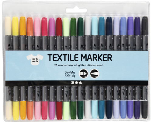 Tulip Stoffmarker Set – 6 Neonfarben Mit Feiner Spitze, Permanent & Waschfest