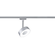 Silberner LED-Strahler an Stromschiene