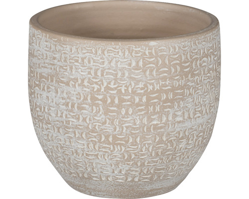 Blumentopf Steinzeug 14 x 14 x 12 mm creme Blumentopf Steinzeug 14 x 14 x 12 mm creme