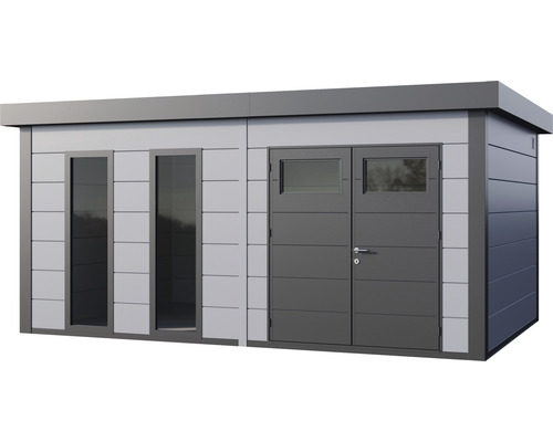 Modernes Gartenhaus mit zwei Fenstern und Doppeltür