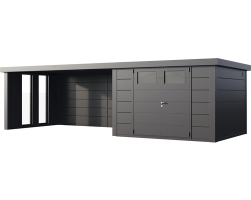 Metall Gerätehaus mit Anbau für Gartengeräte und Werkzeuge