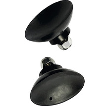 Zwei Saugnäpfe mit Schrauben und Muttern