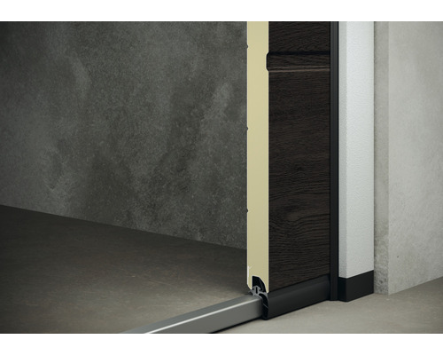 Querschnitt einer Haustür mit Bodenprofil