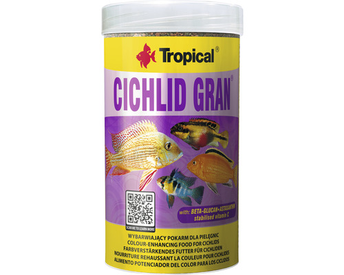 Granulatfutter Tropical Cichlid Gran 250ml Buntbarschfutter Tropical Cichlid Gran Fischfutter für Zierfische