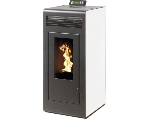 Pelletkaminofen mit Flamme