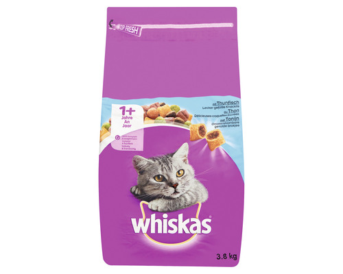 Katzenfutter trocken, Whiskas 1+ Thunfisch 3,8 kg