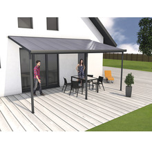 Terrassenüberdachung gutta Bausatz Doppelstegplatten transparent 546 x 306 cm anthrazit