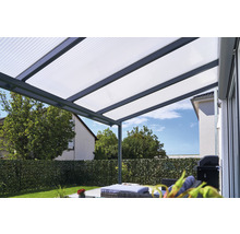 Terrassenüberdachung mit transparentem Dach für den Außenbereich