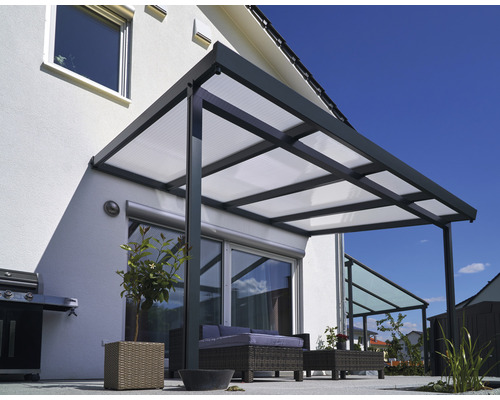 Terrassenüberdachung gutta Premium Acryl Klima blue 410,2 x 306 cm anthrazit Terrassenüberdachung gutta Premium Acryl Klima blue 410,2 x 306 cm anthrazit