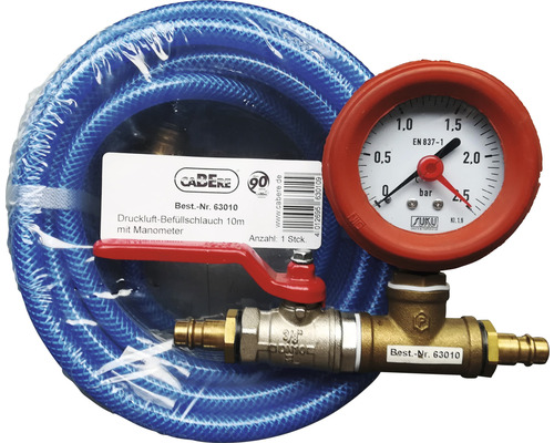 Druckluft-Befüllschlauch 10 Meter mit Manometer