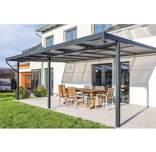 Terrassenüberdachung gutta Premium Polycarbonat bronze 611 x 306 cm anthrazit