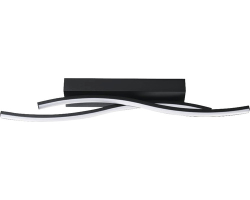 LED Deckenleuchte Metall/Kunststoff 10,8W 1400 lm 3000 K warmweiß HxL 85x565 mm schwarz mit Kristalleffekt LED Deckenleuchte Metall/Kunststoff 10,8W 1400 lm 3000 K warmweiß HxL 85x565 mm schwarz mit Kristalleffekt