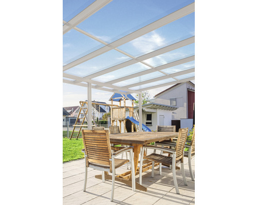 Terrassenüberdachung gutta Premium VSG Sicherheitsglas 712 x 306 cm weiß