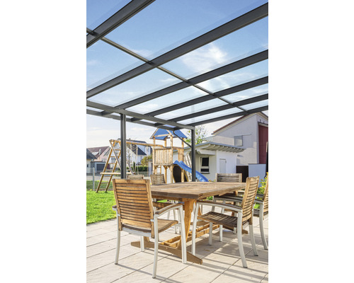 Terrassenüberdachung gutta Premium VSG Sicherheitsglas 913,5 x 306 cm anthrazit