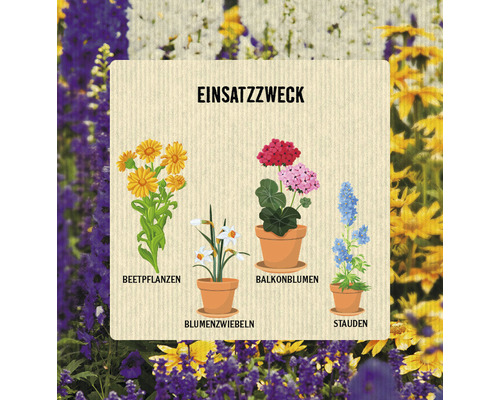 Verwendungszweck von Beetpflanzen, Blumenzwiebeln, Balkonblumen und Stauden