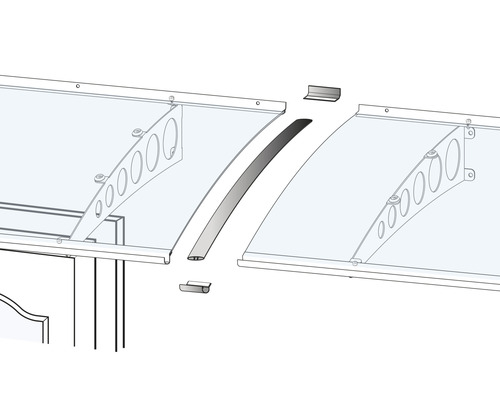 Gutta Vordach Verbindungsset für PT/G, PT/GR, PT/ET Verbindungsstück für Vordach