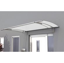 Haustürvordach mit transparentem Dach und Metallrahmen