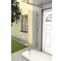 Vordach aus Glas mit Edelstahlhalterung am Hauseingang