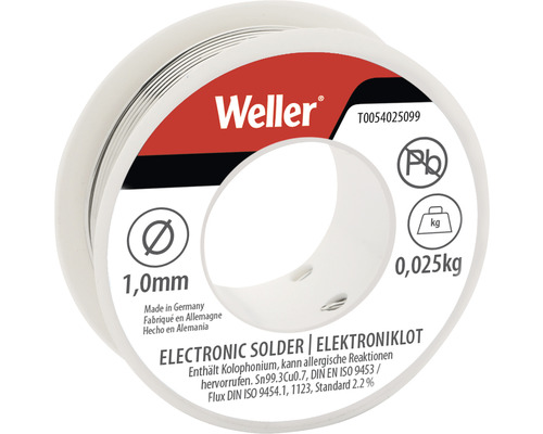 Weller T0054025099N Elektroniklot EL99/1, bleifrei, 25 g, Ø 1, 0 mm-0