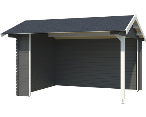 Holzunterstand mit Dach