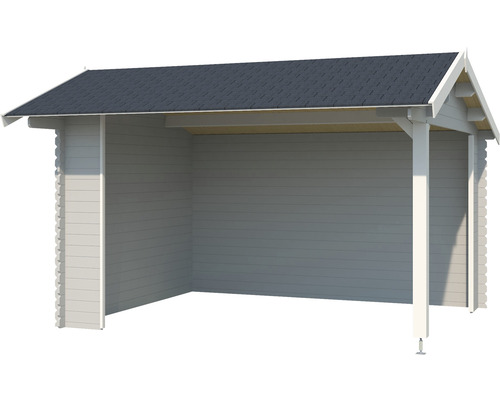 Holzunterstand mit Dach