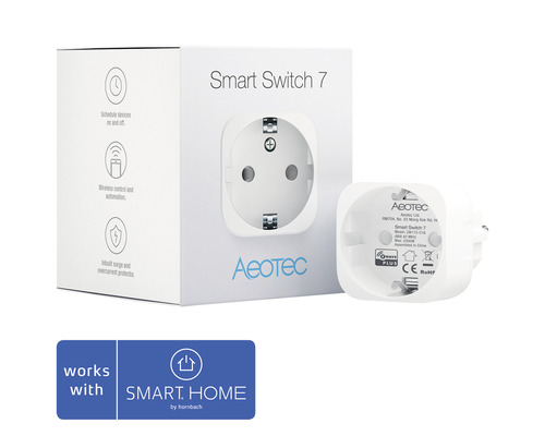 Aeotec Smart Switch 7 Zwischenstecker mit Energiemessfunktion - Kompatibel mit SMART HOME by hornbach