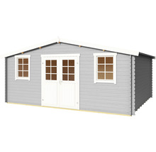 Gartenhaus Wels 5 inkl. Fußboden 548,8 x 420 cm lichtgrau