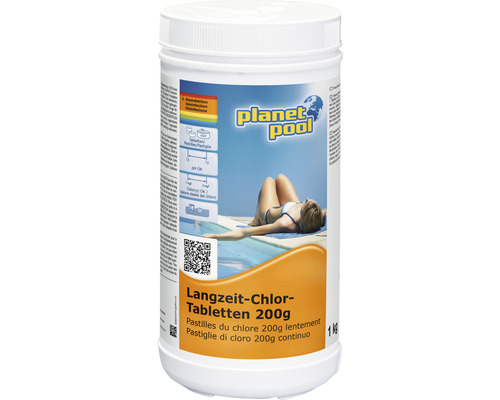 Multifunktionstabletten Planet Pool 200g/Stück 1 kg Planet Pool Langzeit Chlor Tabletten, 200 Gramm
